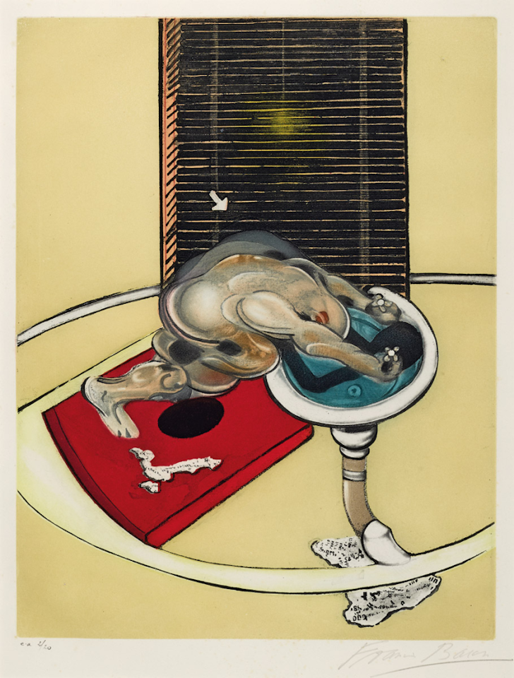 Figure at a Washbasin (from Requiem pour la Fin des Temps) by Francis Bacon