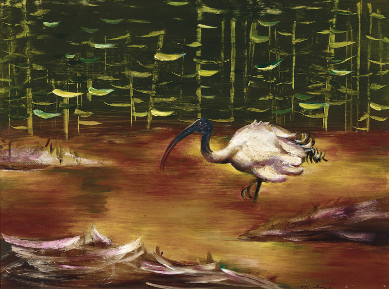 Ibis in a Swamp by Albert Tucker