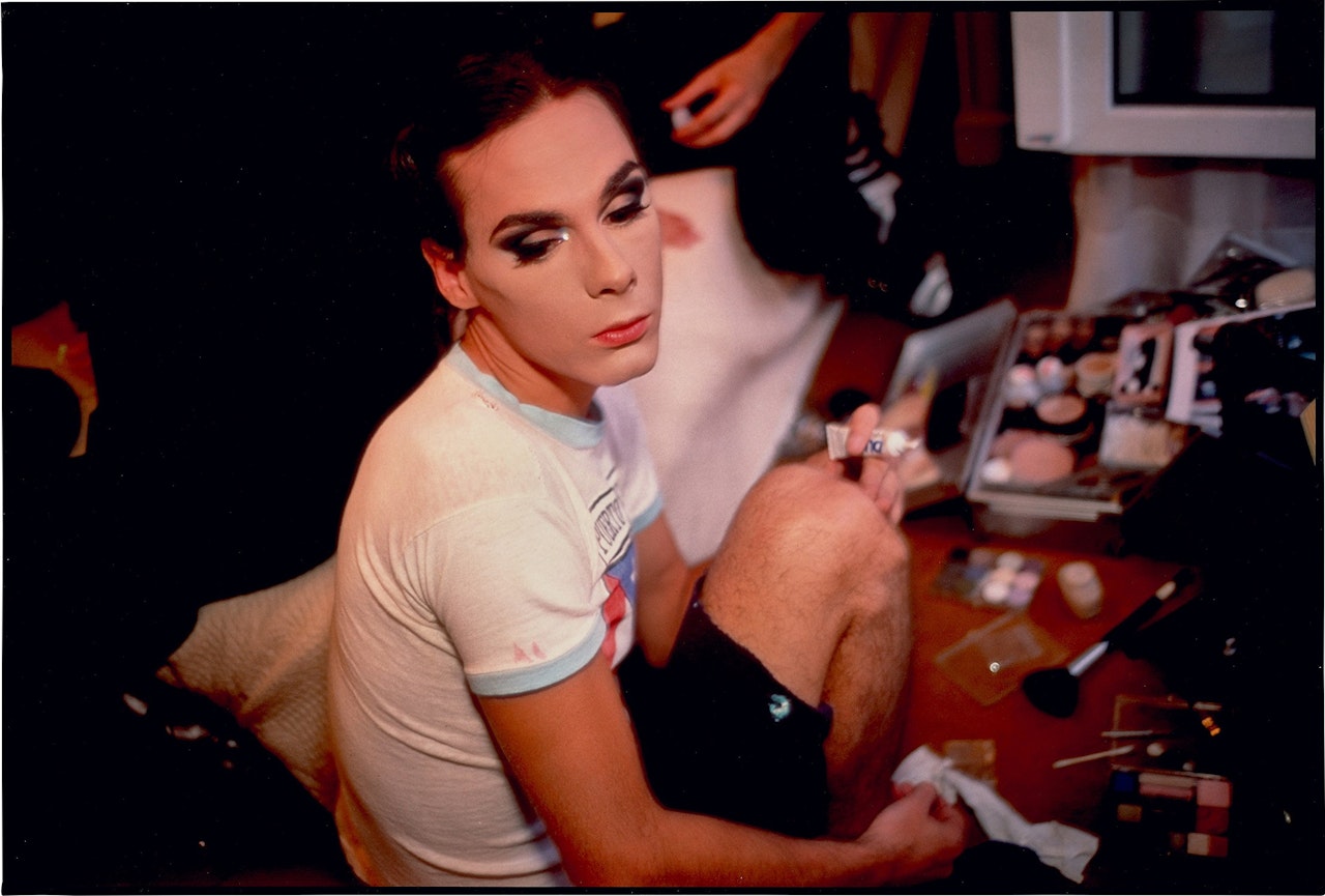 Misty Doing His Make-up by Nan Goldin