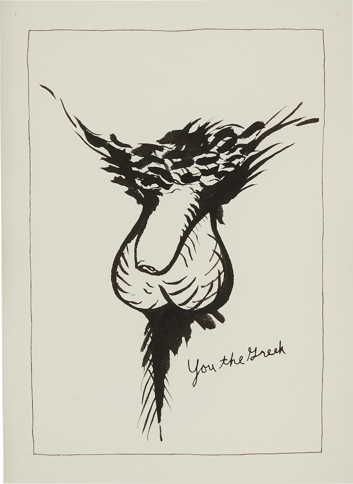 No title (You the Greek) by Raymond Pettibon