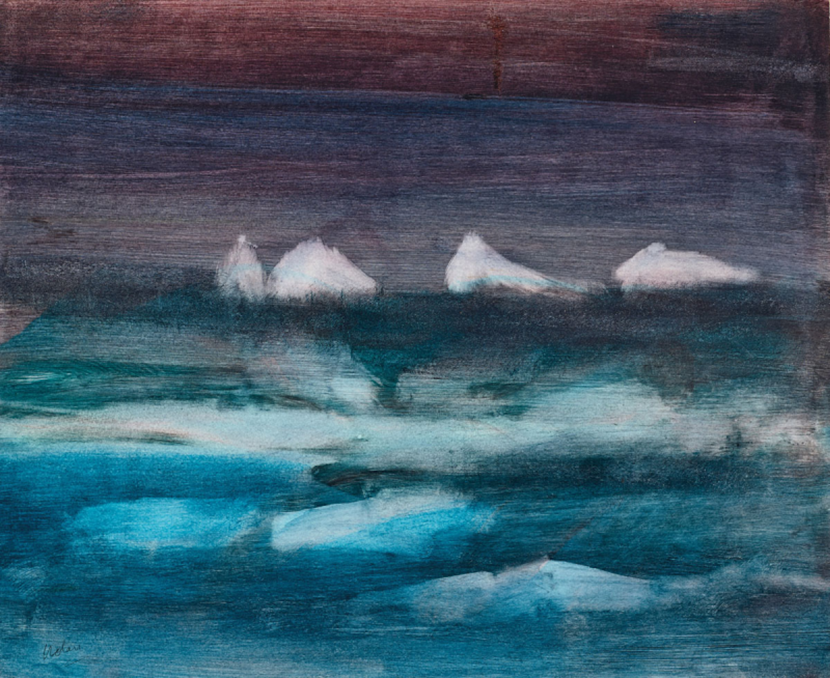 Icebergs, Antarctica by Sidney Nolan