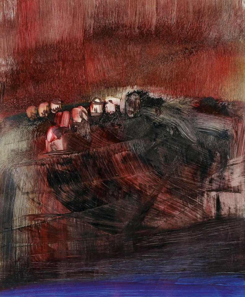 Figures on Hill by Sidney Nolan