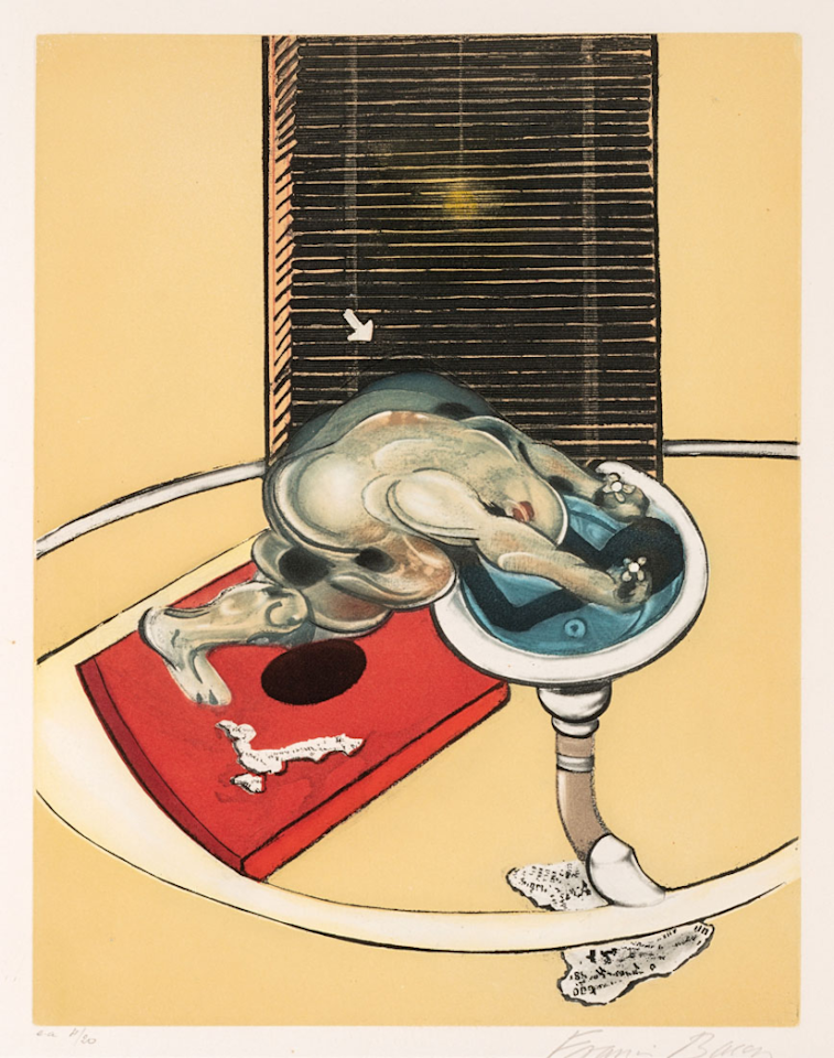 Figure at a Washbasin (from Requiem pour la Fin des Temps) by Francis Bacon