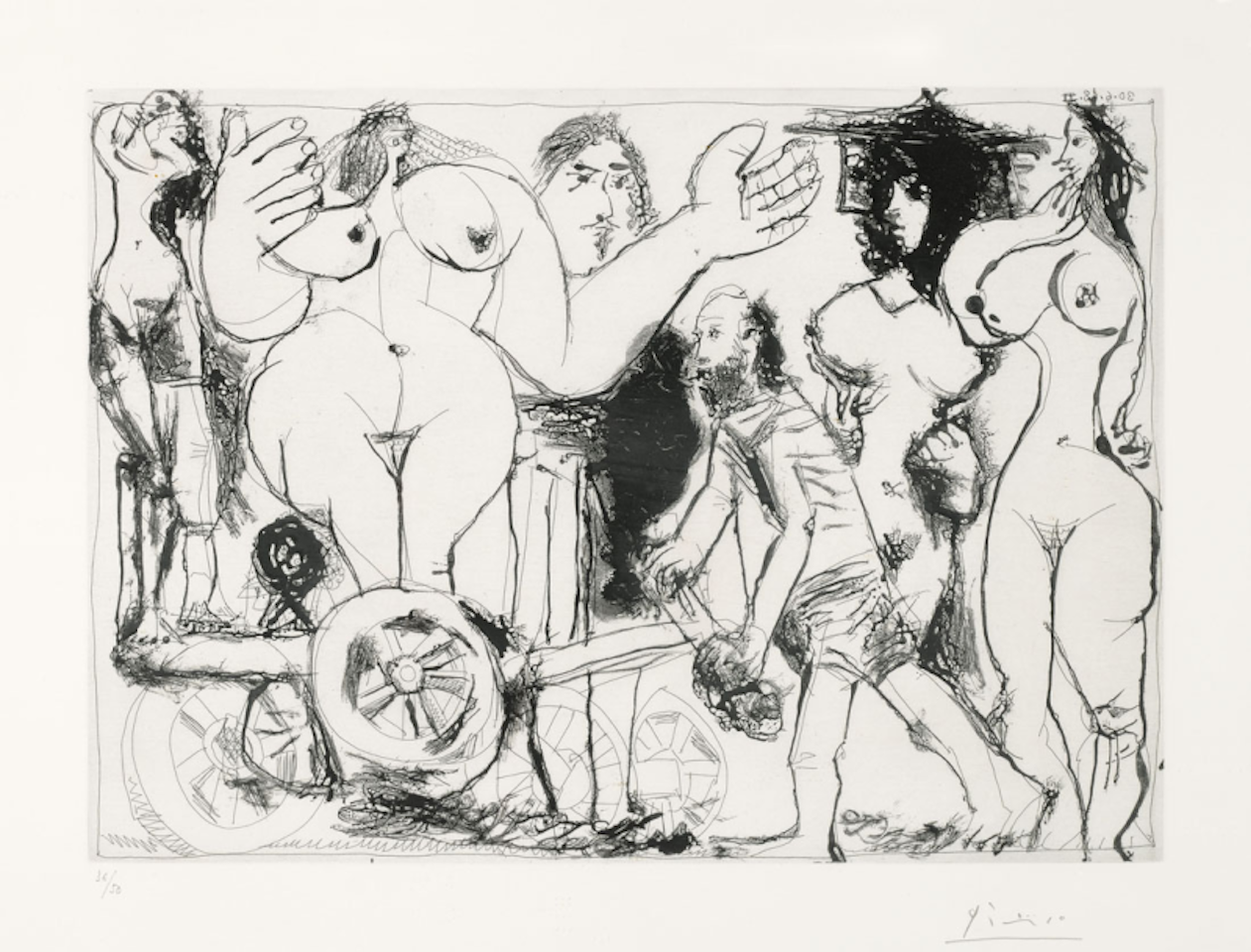 Déménagement, ou Charrette Révolutionnaire (from Séries 347) by Pablo Picasso