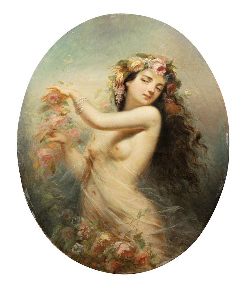 NAKED MAENAD DANCING by French School
