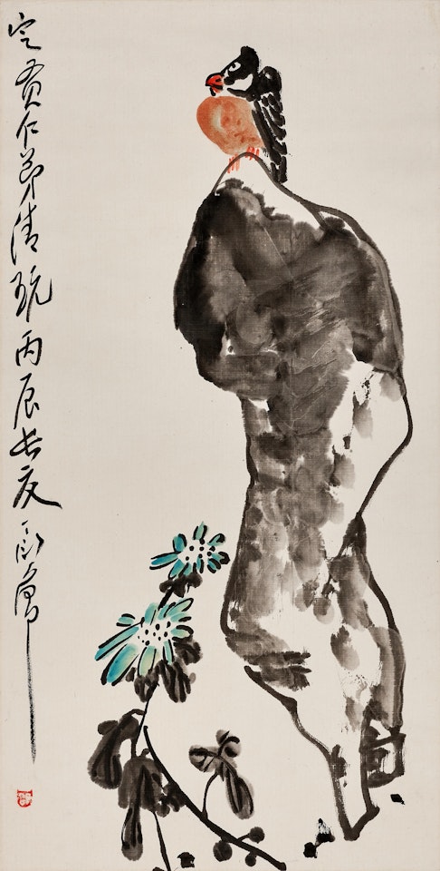 Bird and Chrysanthemum by Ding Yanyong