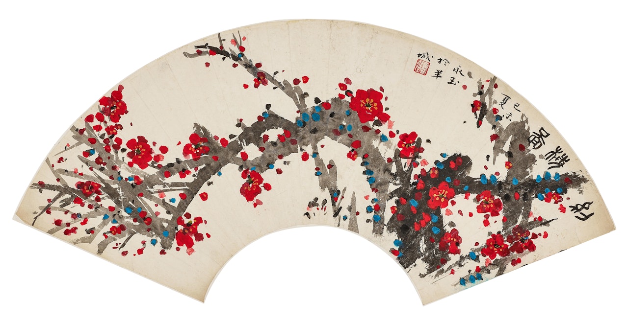 Red Plum Blossom by Huang Yongyu