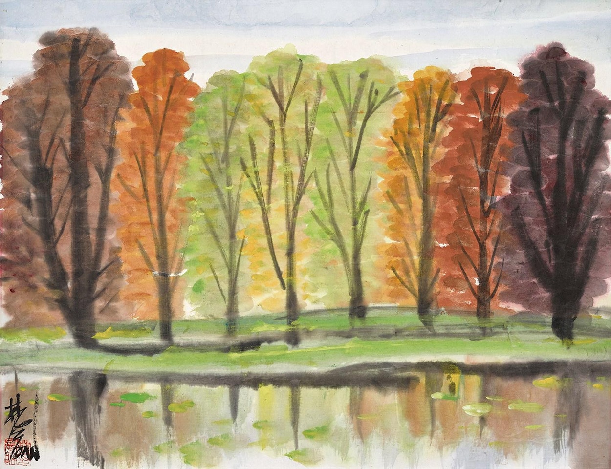 AUTUMN VIEW by Lin Fengmian