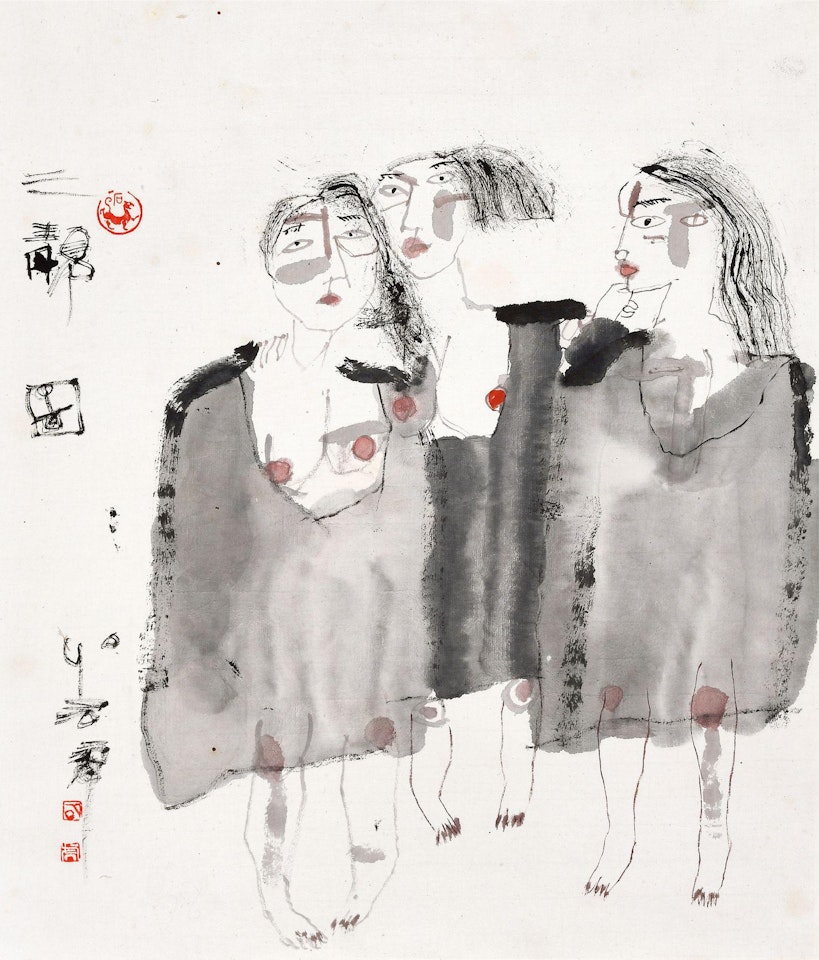 THREE BEAUTIES by Shi Hu