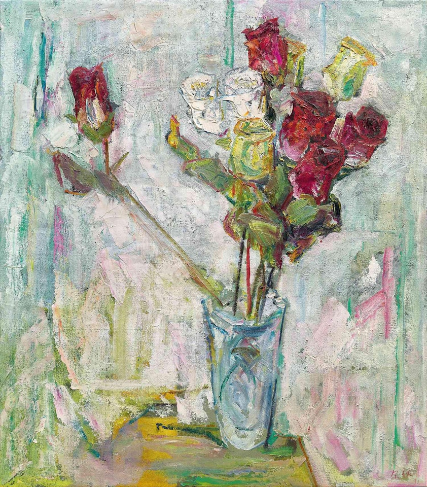 ROSES in vase by Luo Erchun
