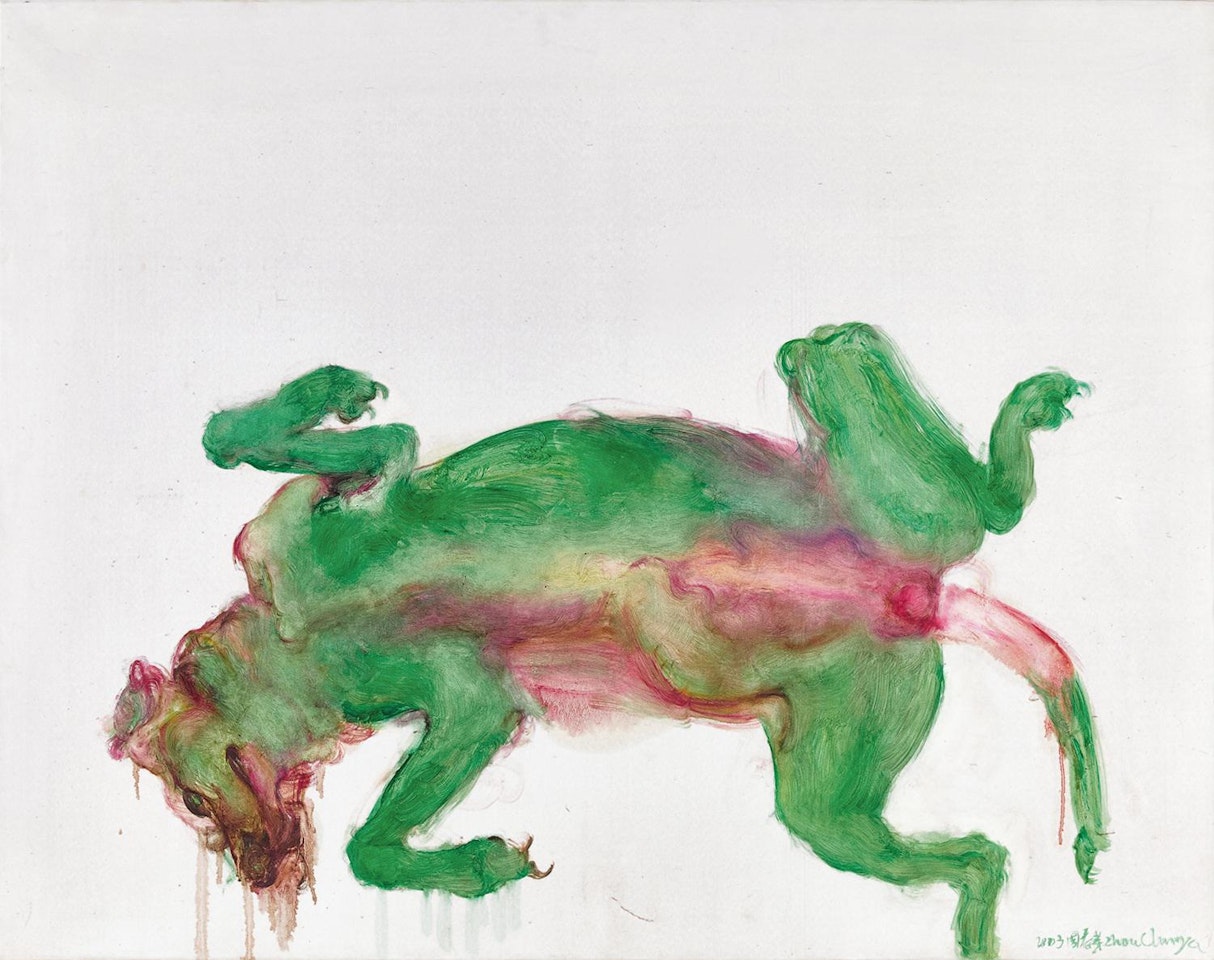 GREEN DOG by Zhou Chunya
