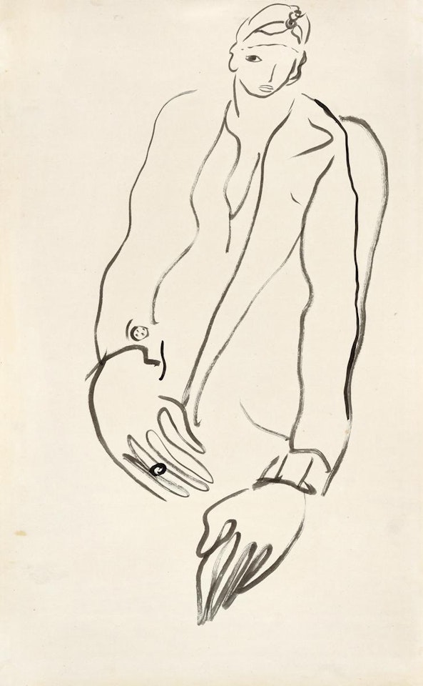 A WEARING JEWELERY LADY by Sanyu