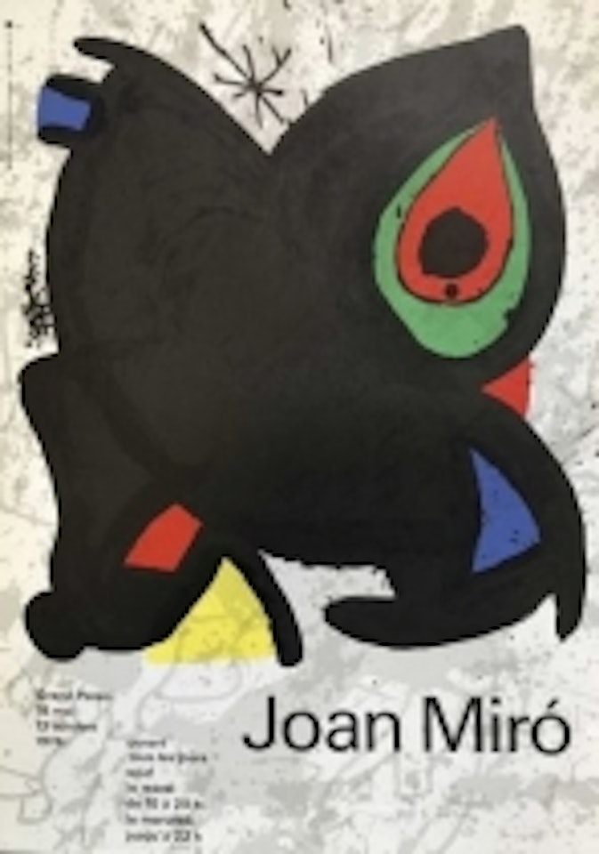 Color poster for the Grand Palais exhibition in 1974 by Joan Miró