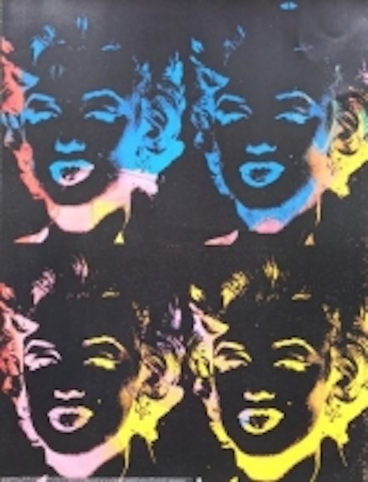 after Four multicolored Marylins by Andy Warhol