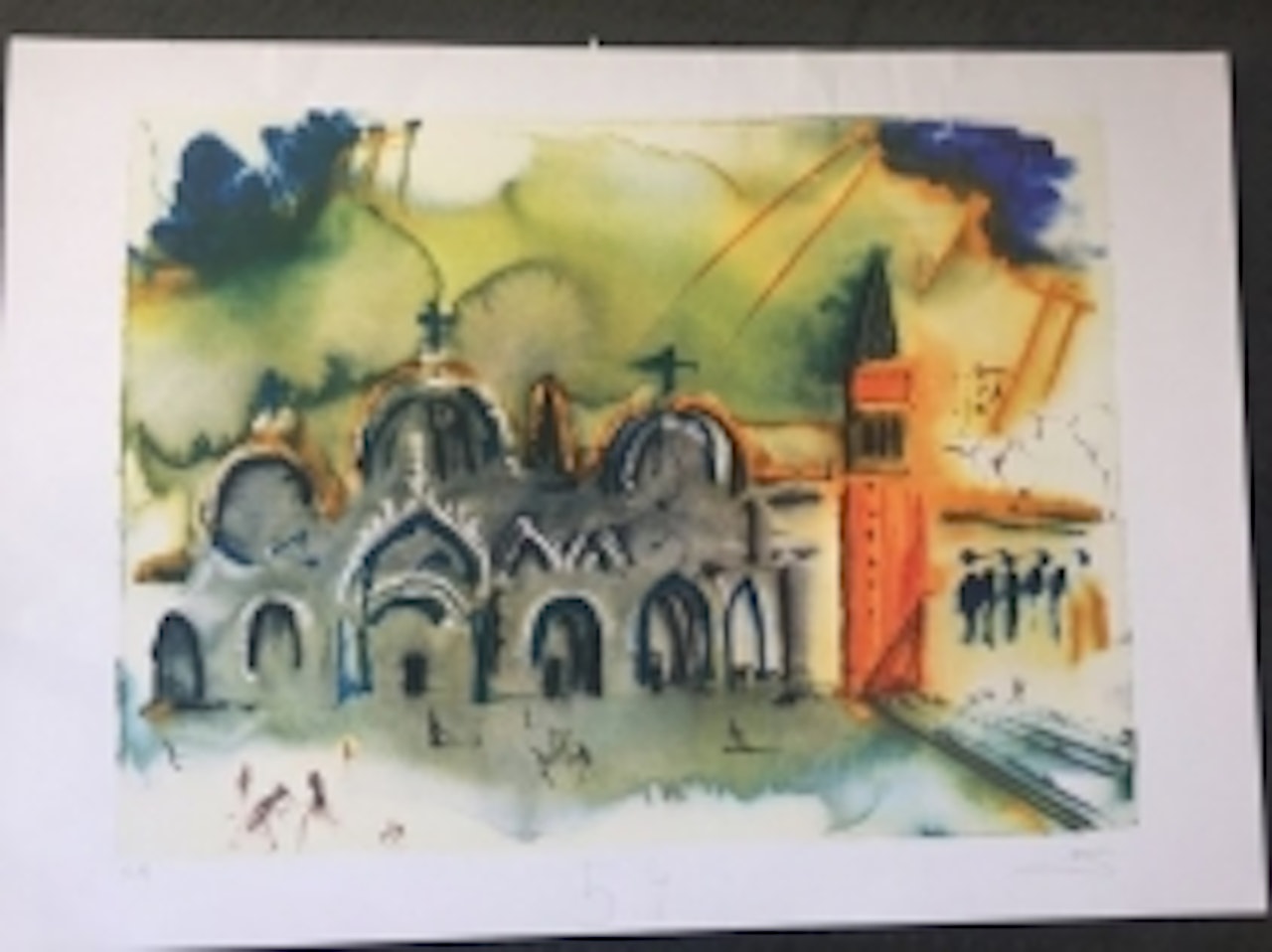 "Venice (The Basilica and the Campanile)" by Salvador Dali