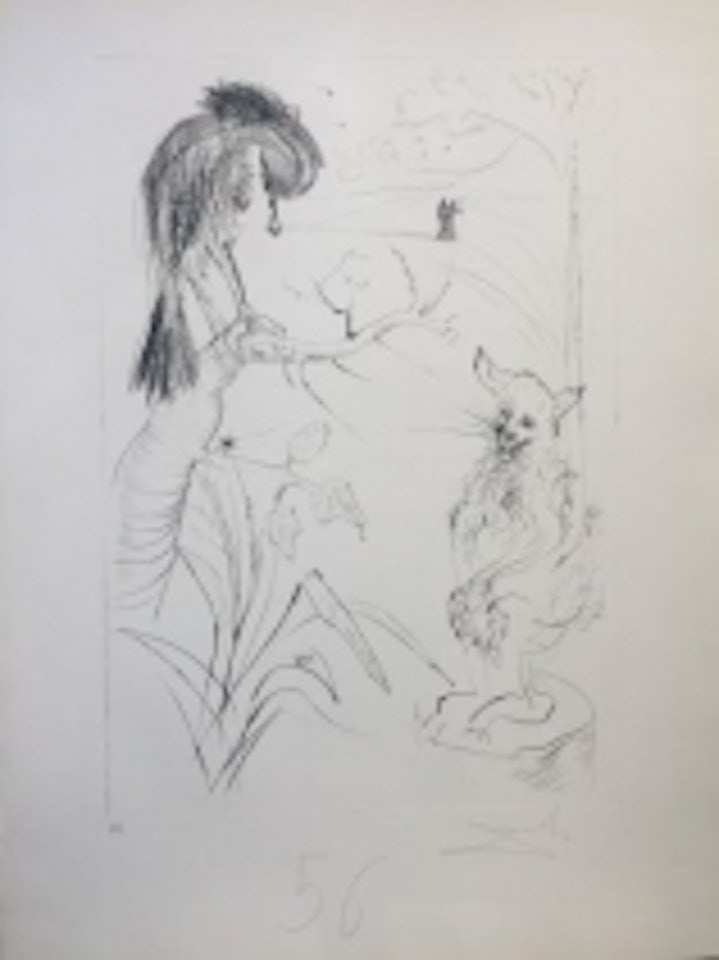 "The crow and the fox (the bestiary of La Fontaine dalinized)" by Salvador Dali