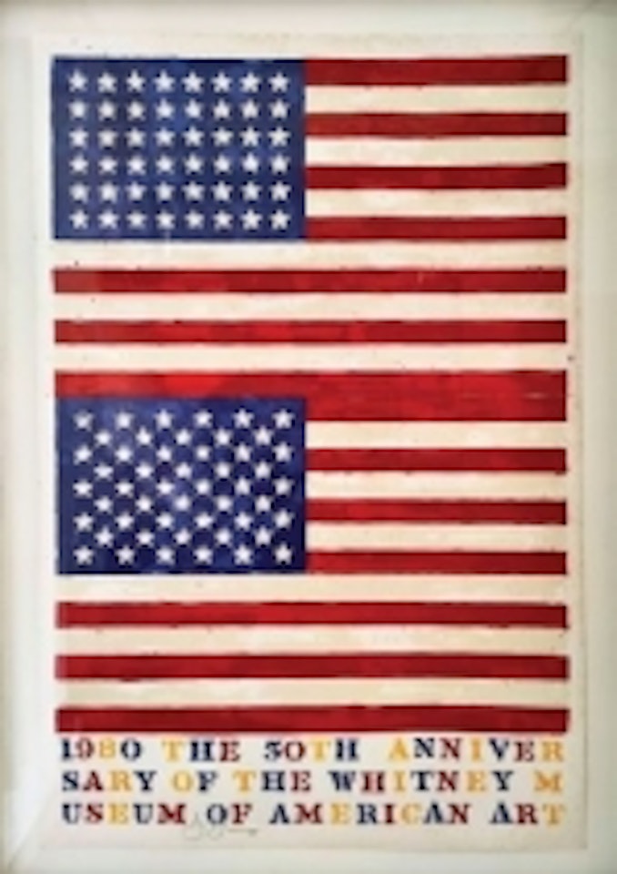 Whitney Museum of American Art exhibition poster by Jasper Johns
