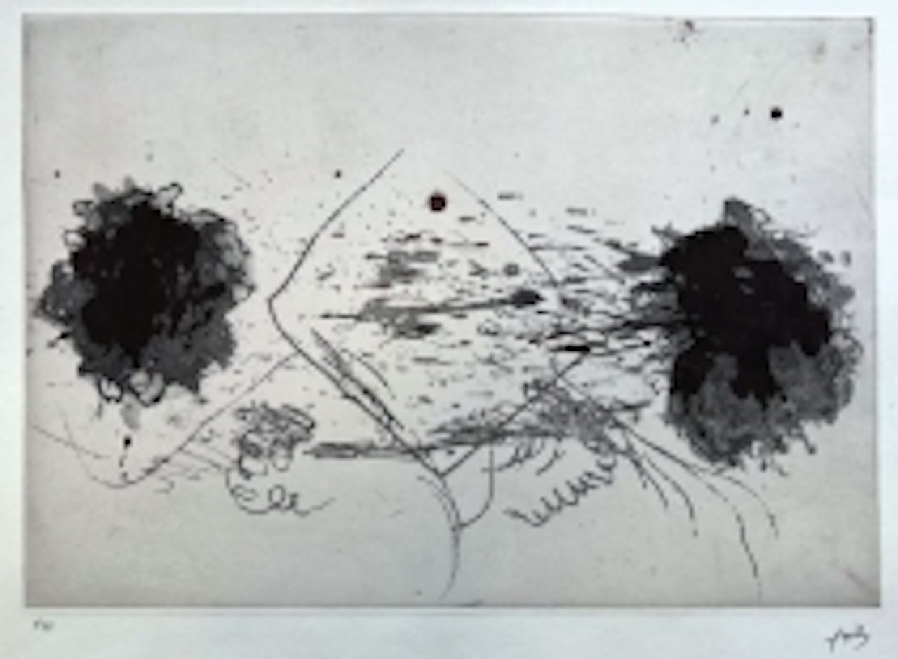"Symmetrical composition" by Antoni Tapies