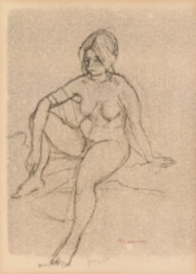 Seated nude by Maurice Brianchon