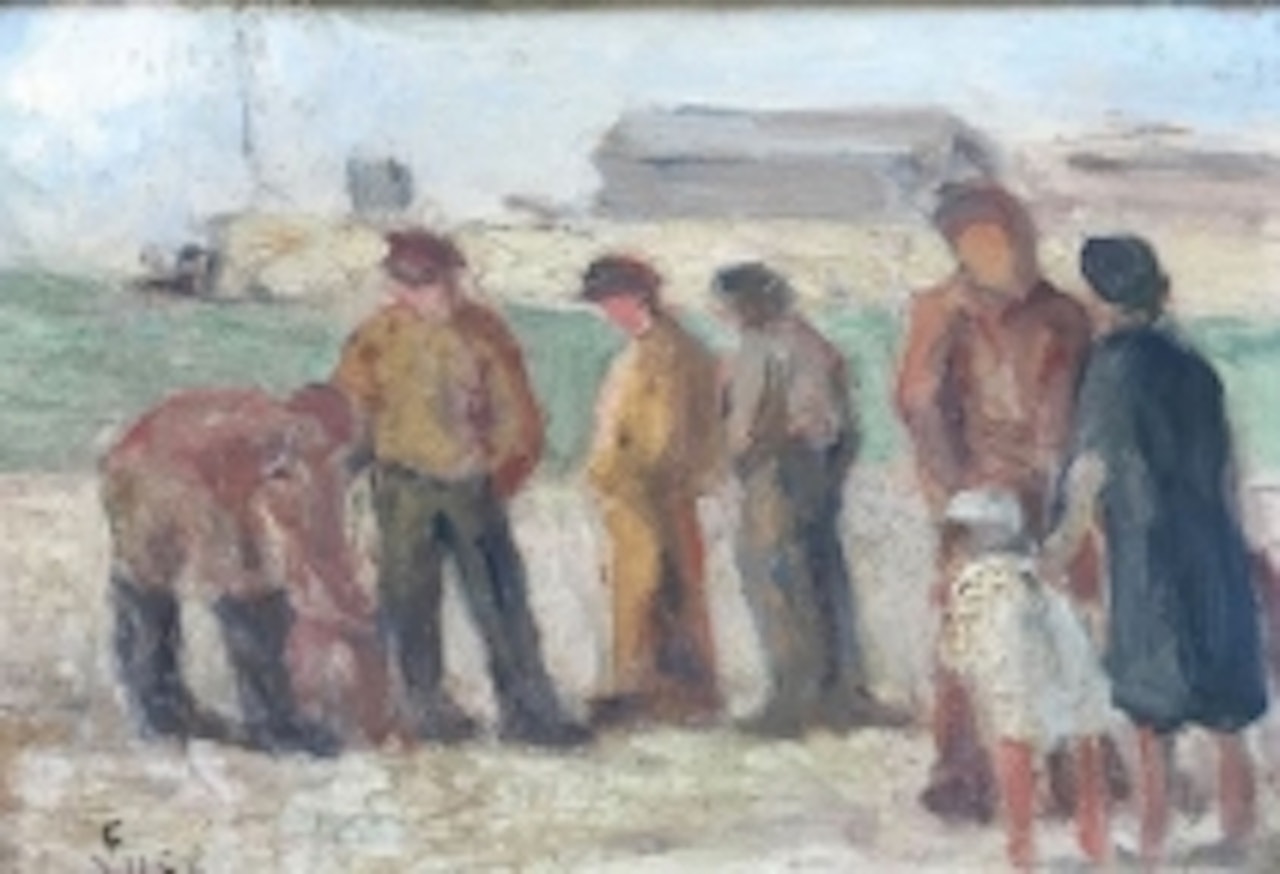 Figure on a quay by Maximilien Luce