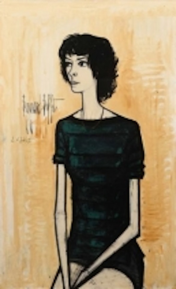 "Annabel in striped knitting" by Bernard Buffet