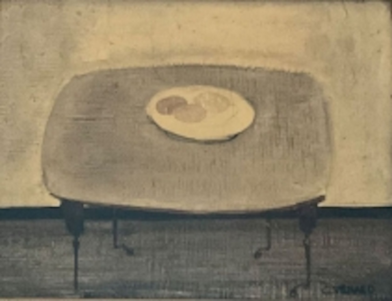 Interior at the table by Claude Venard