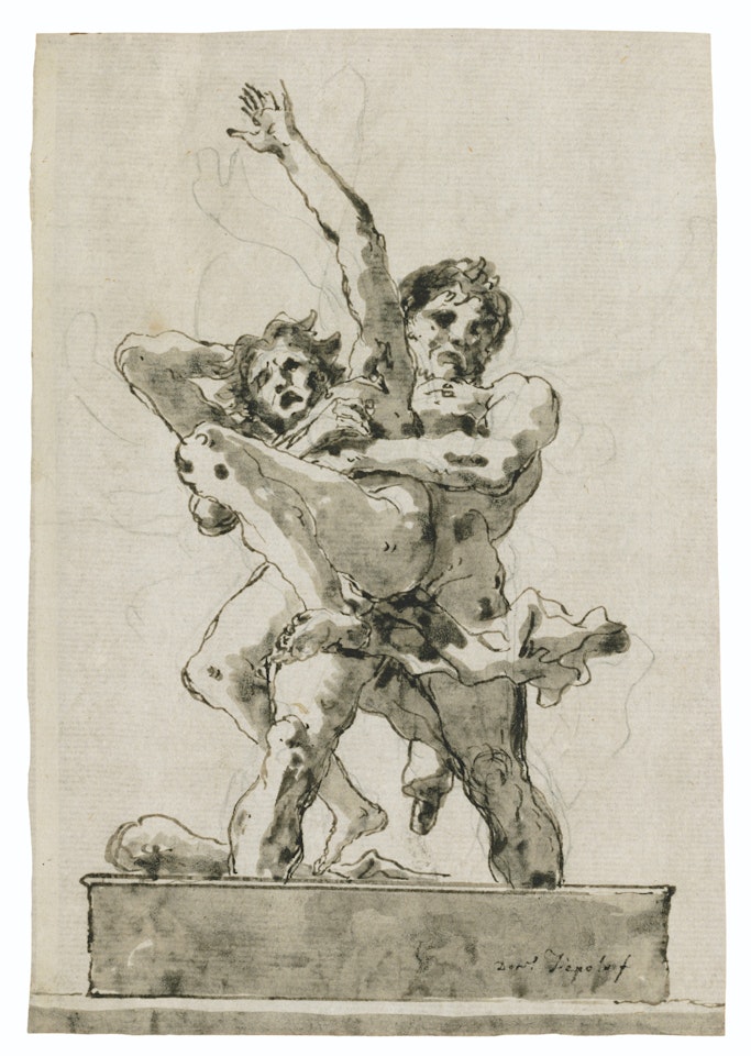 Hercules and Antaeus by Giovanni Domenico Tiepolo