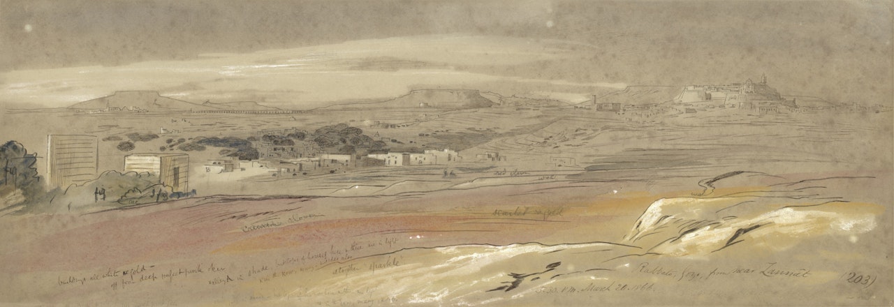 Rabbato, Gozo, Malta by Edward Lear