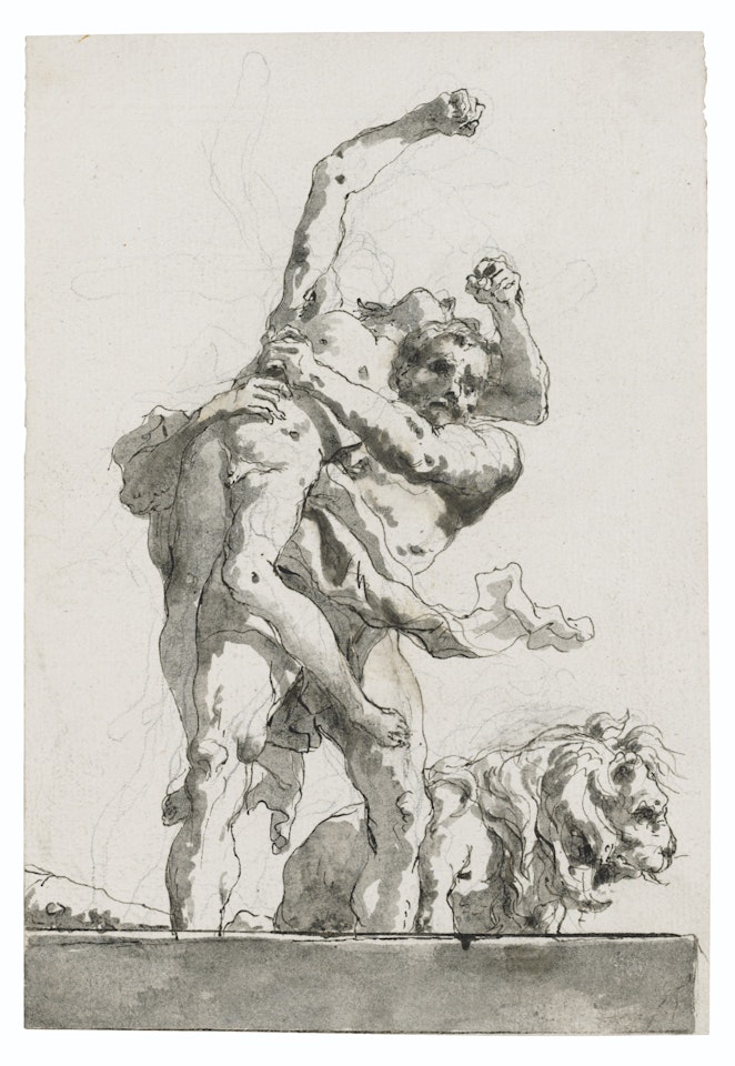 Hercules and Antaeus by Giovanni Domenico Tiepolo