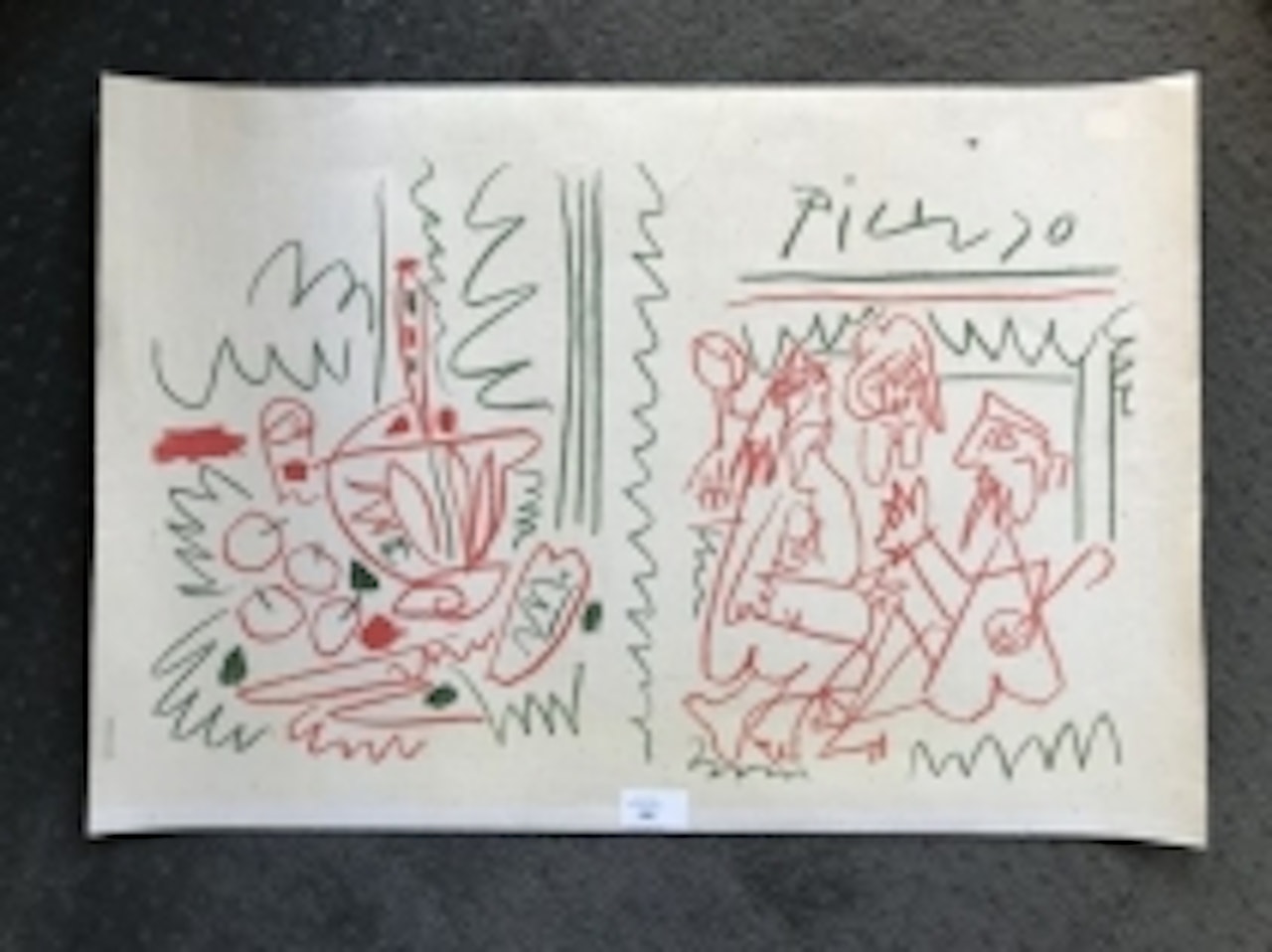 after Characters and still life by Pablo Picasso