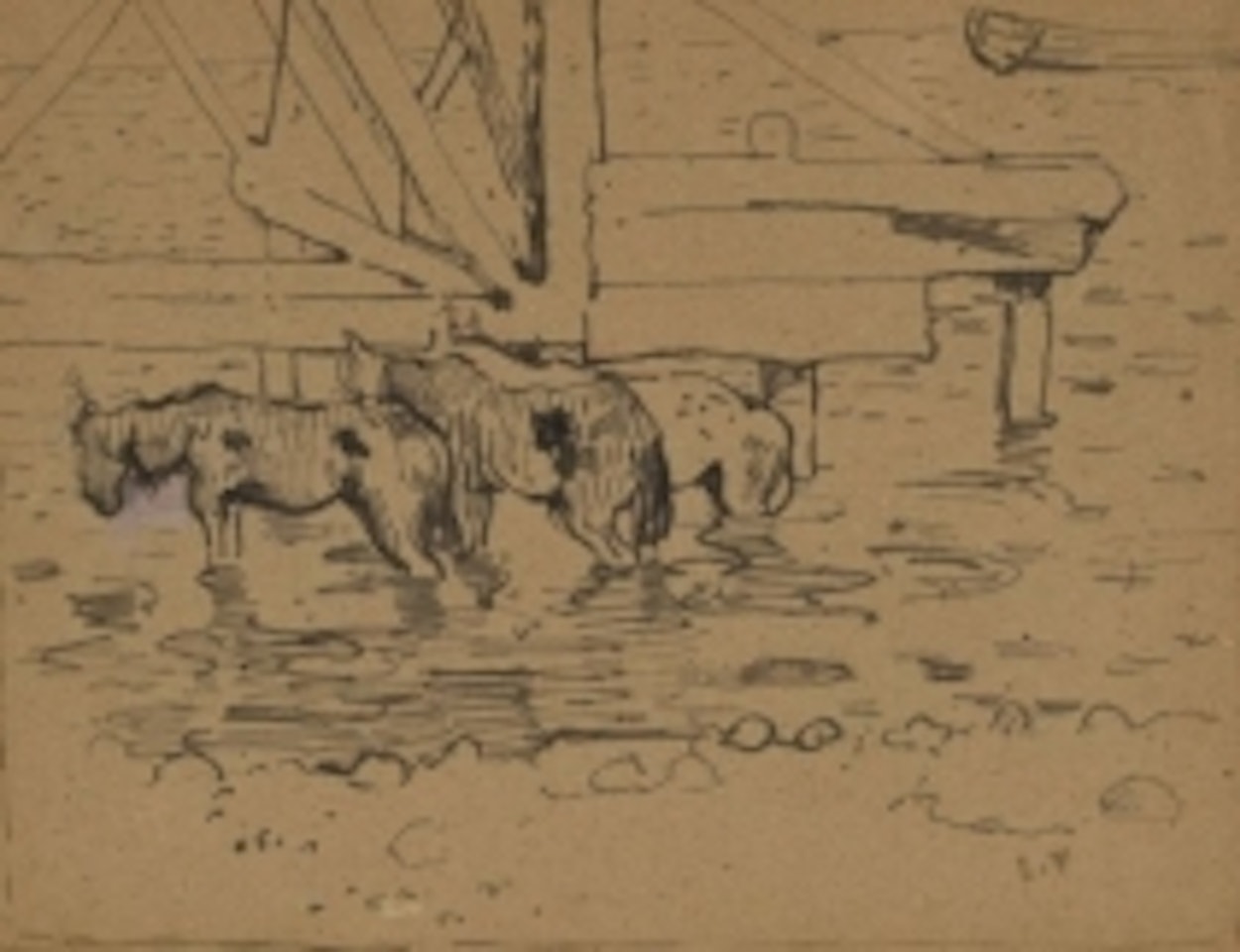 Horses by the sea by Louis Valtat