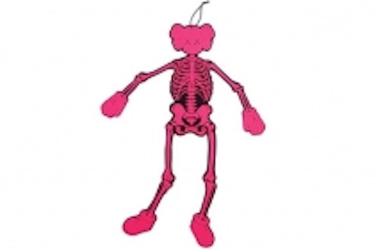 Companion skeleton (pink) by Kaws