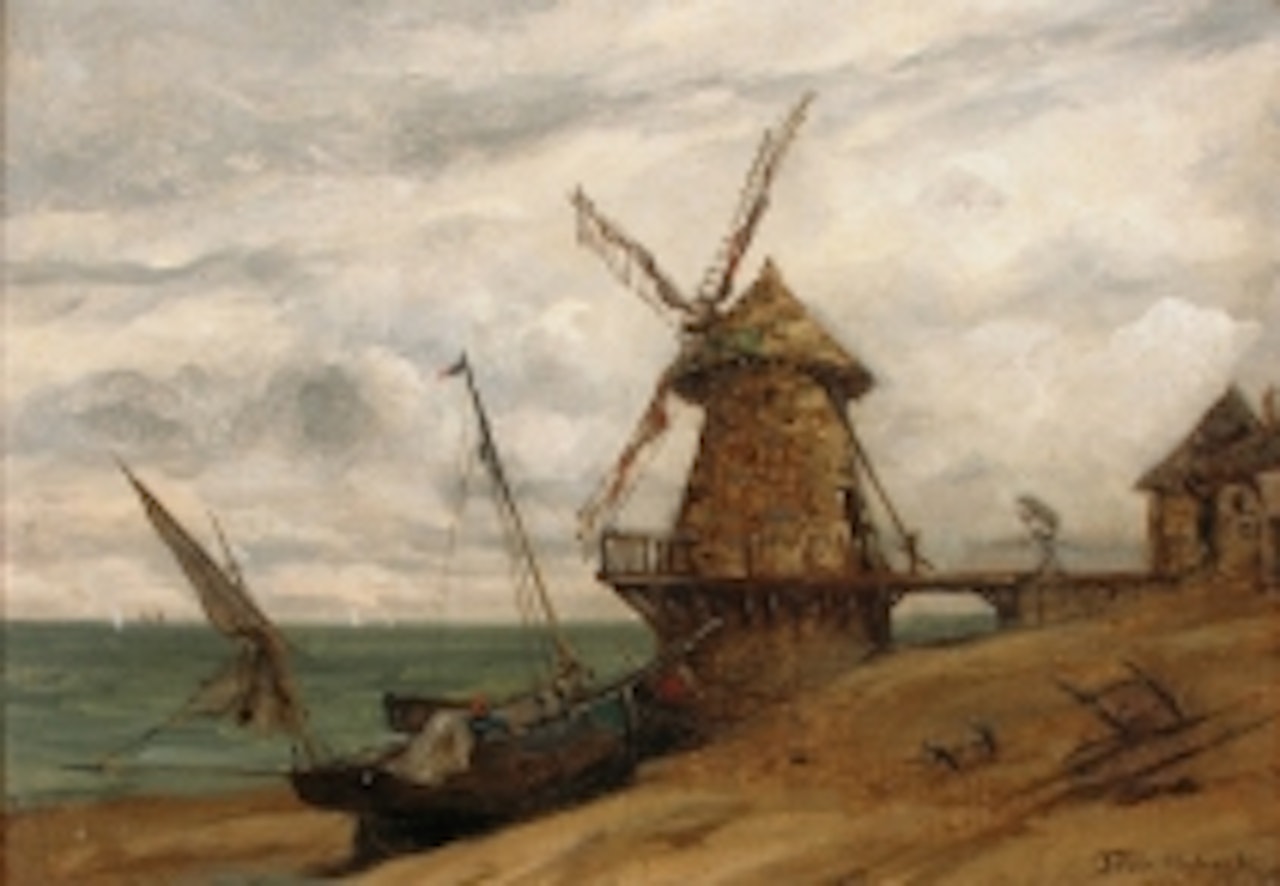 Marine at the mill by Paul Désiré Trouillebert