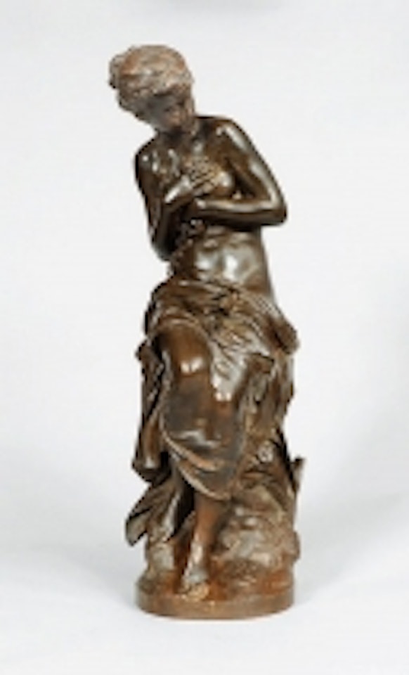 Young woman half naked by Mathurin Moreau