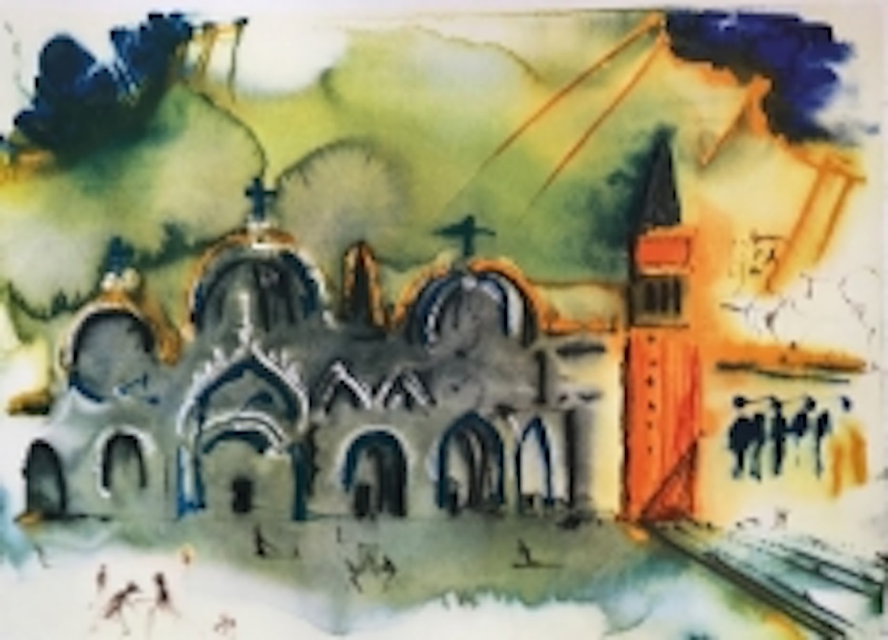 Venice, the Basilica and the Campanile by Salvador Dali