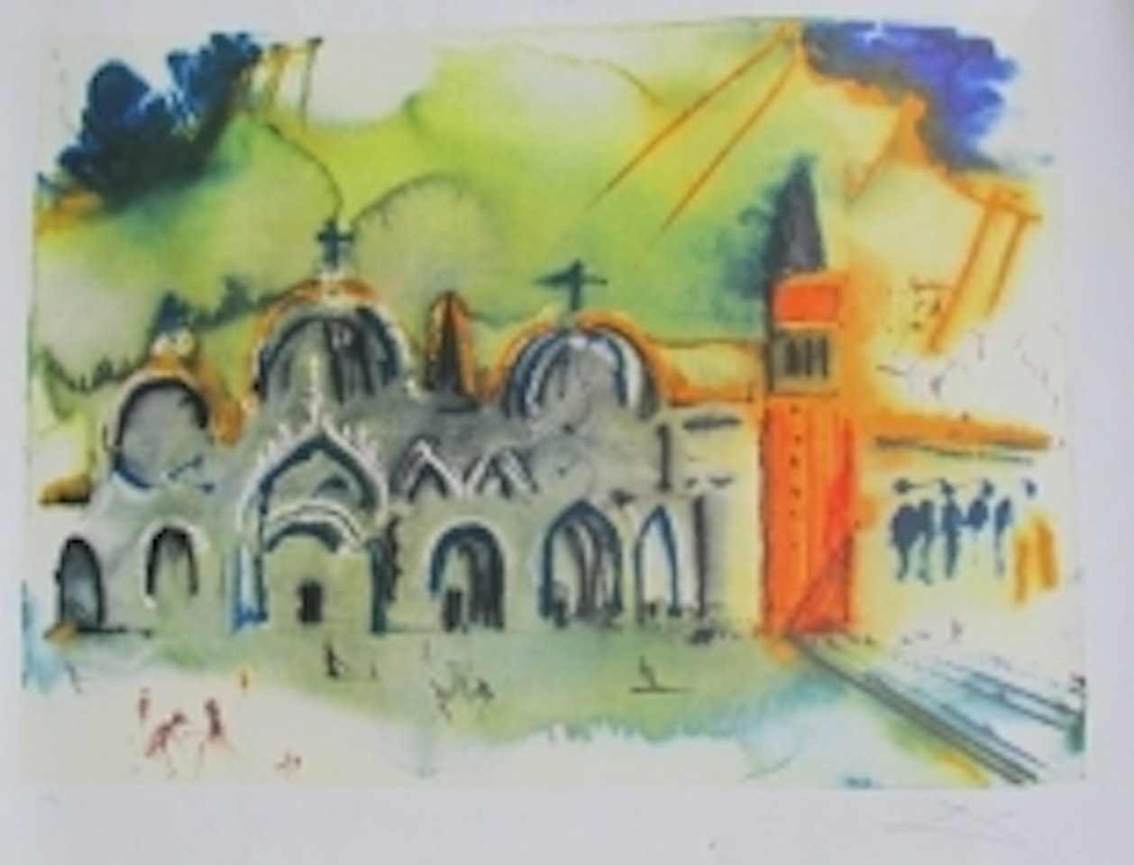 "Venice (the Basilica and the Campanile)" by Salvador Dali