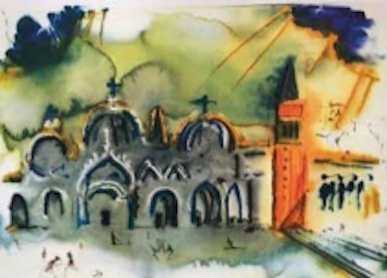 “Venice (The Basilica and the Campanile)” by Salvador Dali