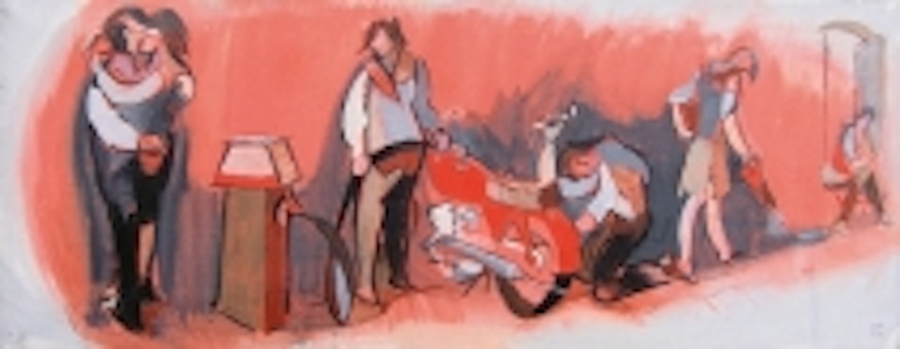 "Amorous suite, gas station attendant and walker" by Jean Hélion