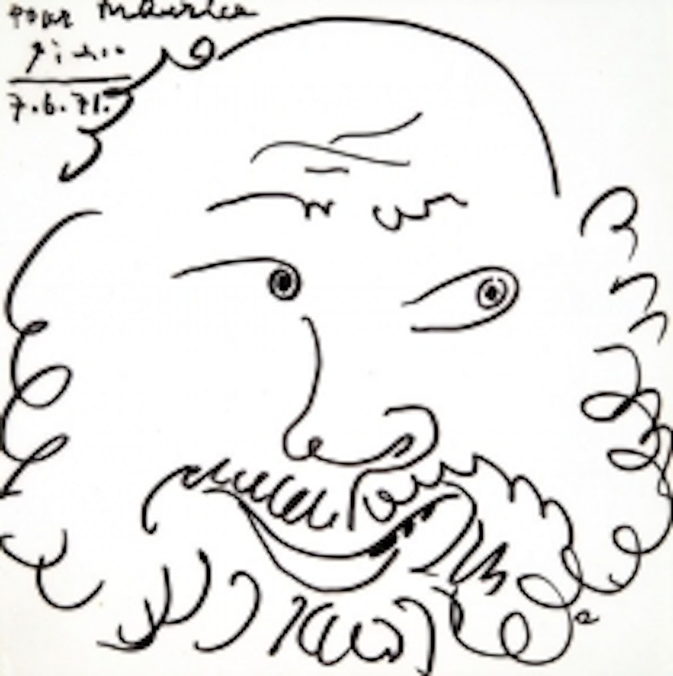 Face of a bearded man by Pablo Picasso