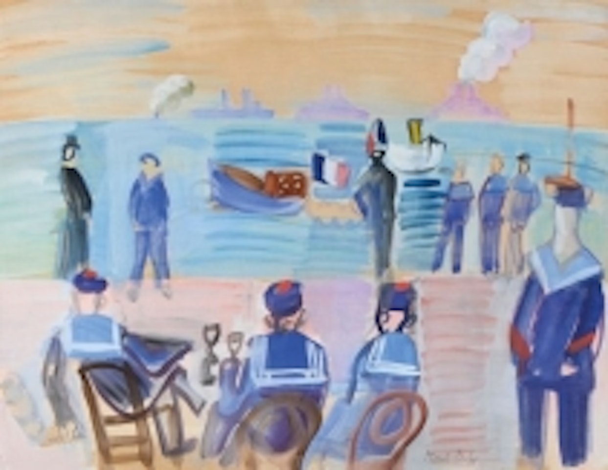 Sailors on the coast by Raoul Dufy