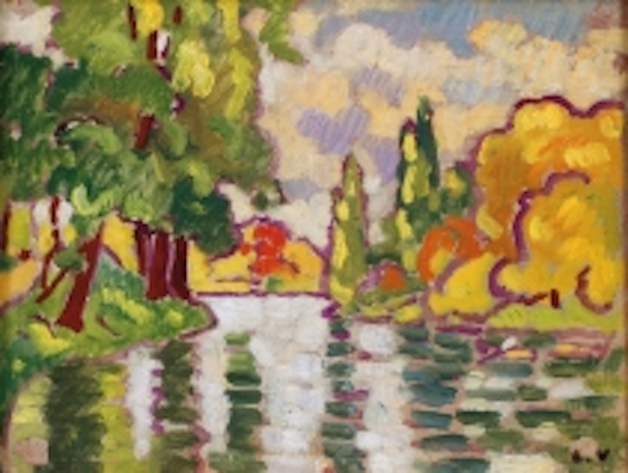 "The lake in the Bois de Boulogne" by Louis Valtat
