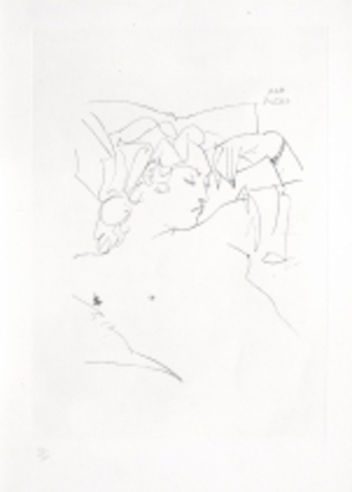 after Young Sleeping Woman (drawing for the album "Le soleil ébloui") by Pablo Picasso