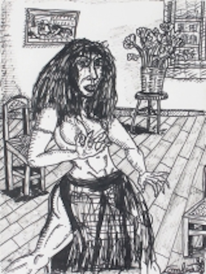 Woman in an interior by Robert Combas