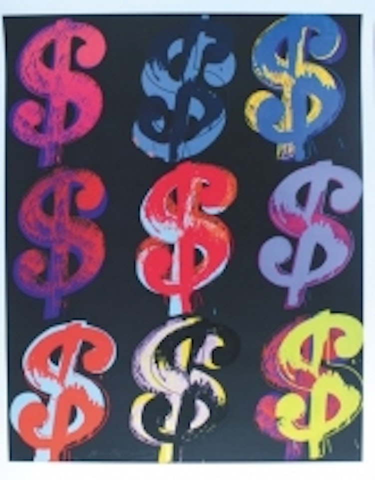 $9 on black by Andy Warhol