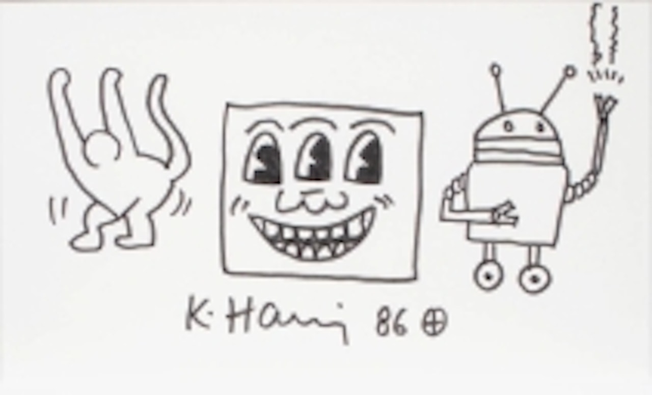 "The three eyed smiling face" by Keith Haring