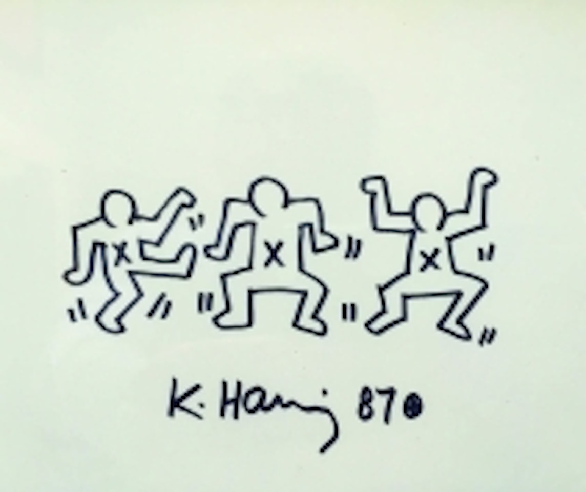 Three dancers by Keith Haring