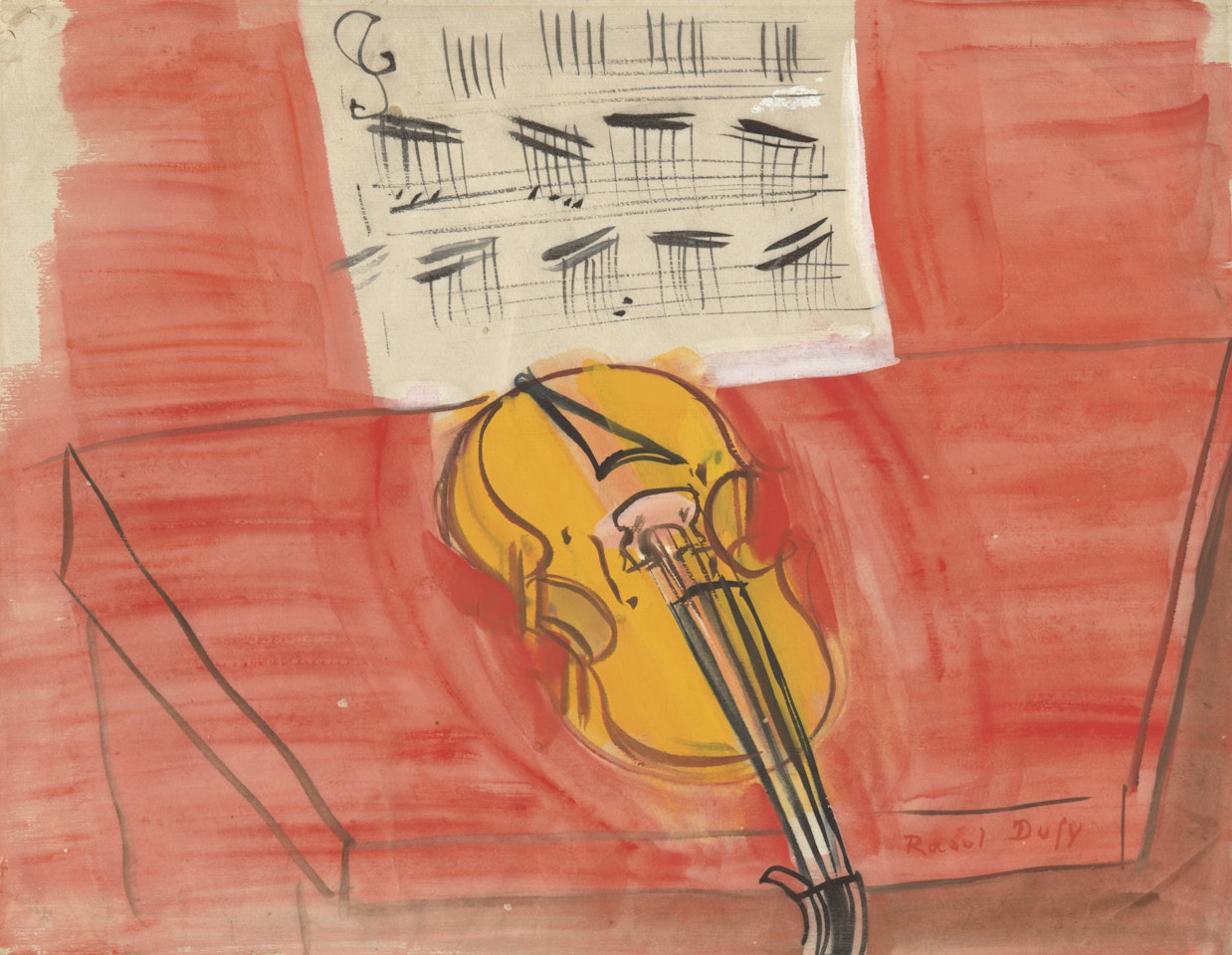 Violon et partition by Raoul Dufy