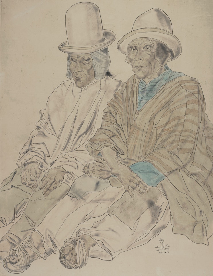 Les deux Boliviens by Leonard Tsuguharu Foujita