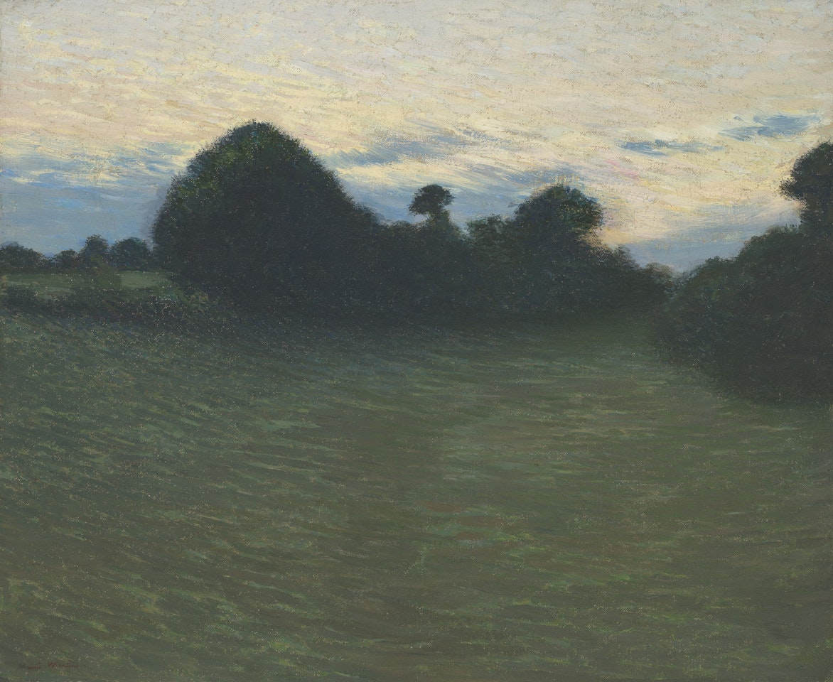 Pré au crépuscule by Henri Martin