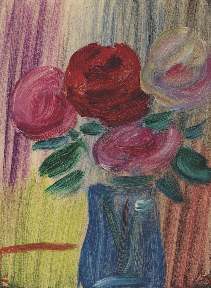 Stilleben: Blumen in Blauer Vase by Alexej von Jawlensky